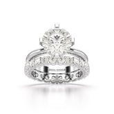 3.27 CT Round Cut Lab Diamond Hidden Halo Ring